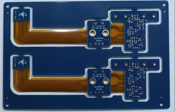 1.2mm Blue Oil Soft Hard Bonding PCB Board 8 Layer Rigid Flexible PCB OEM