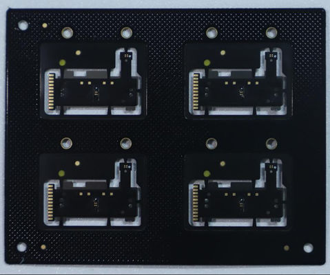 4 Layer Black Oil  Solder Mask HDI PCB Circuit Board Laser Drilling Process