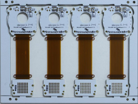 Customized White Oil HDI Rigid Flex PCB Board 8 Layer Printed Circuit Board