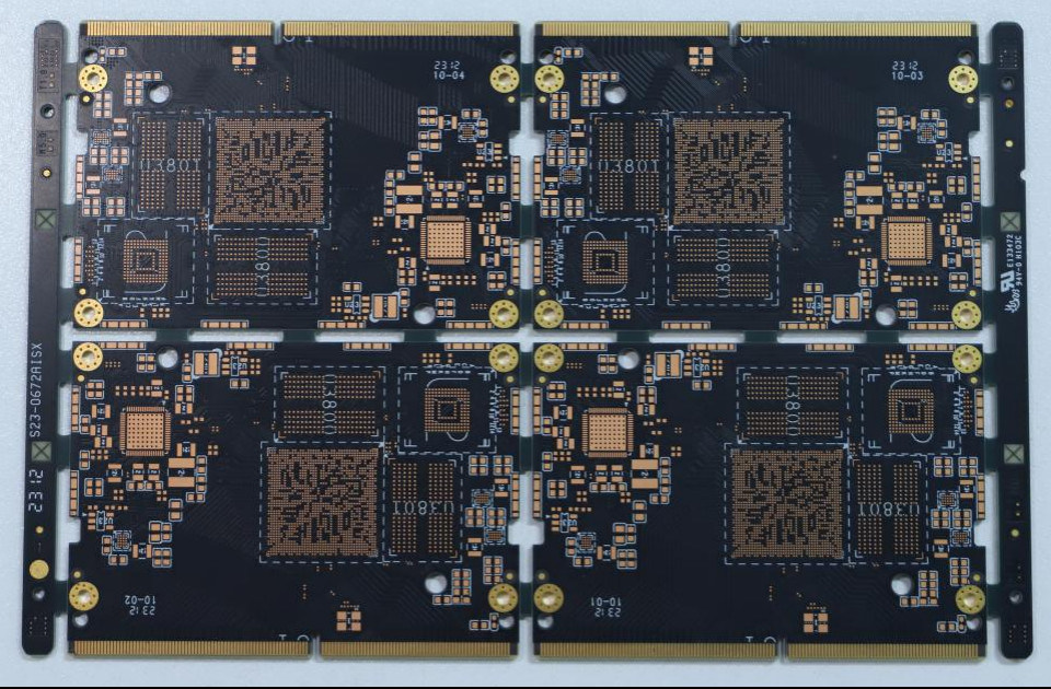 Black Oil Sinking Gold Thick Copper Plate PCB , FR4 Material 8 Layer PCB Board
