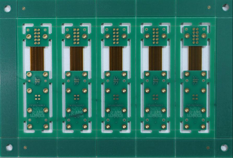 4 Layer Green Oil OSP Rigid Flex PCB  Customized Board for Electronic devices